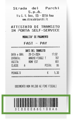 Nuovo Tagliandino con Codice Univoco di Transito