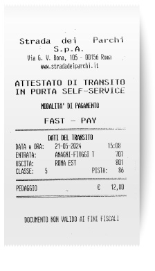 Vecchio Tagliandino senza Codice Univoco di Transito